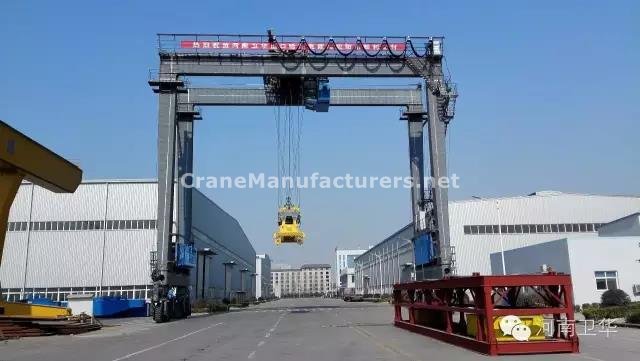Rubber tyred container gantry crane for Kazakhstan in year 2015